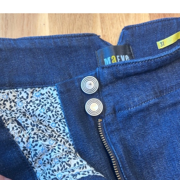 Anthropologie Maeve High Rise Tailored Wide Leg Jeans 31 - Picture 4 of 6